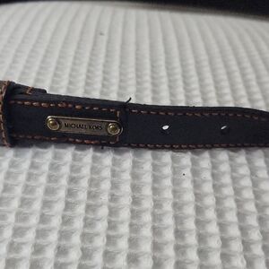 Michael Kors Black Belt Bag with Gold Accents